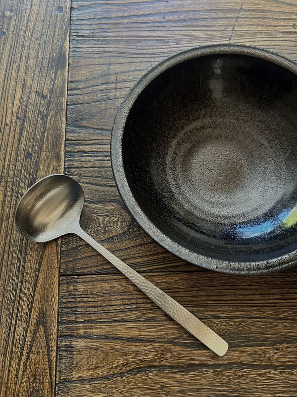 Hammered Stainless Steel Serving Ladle