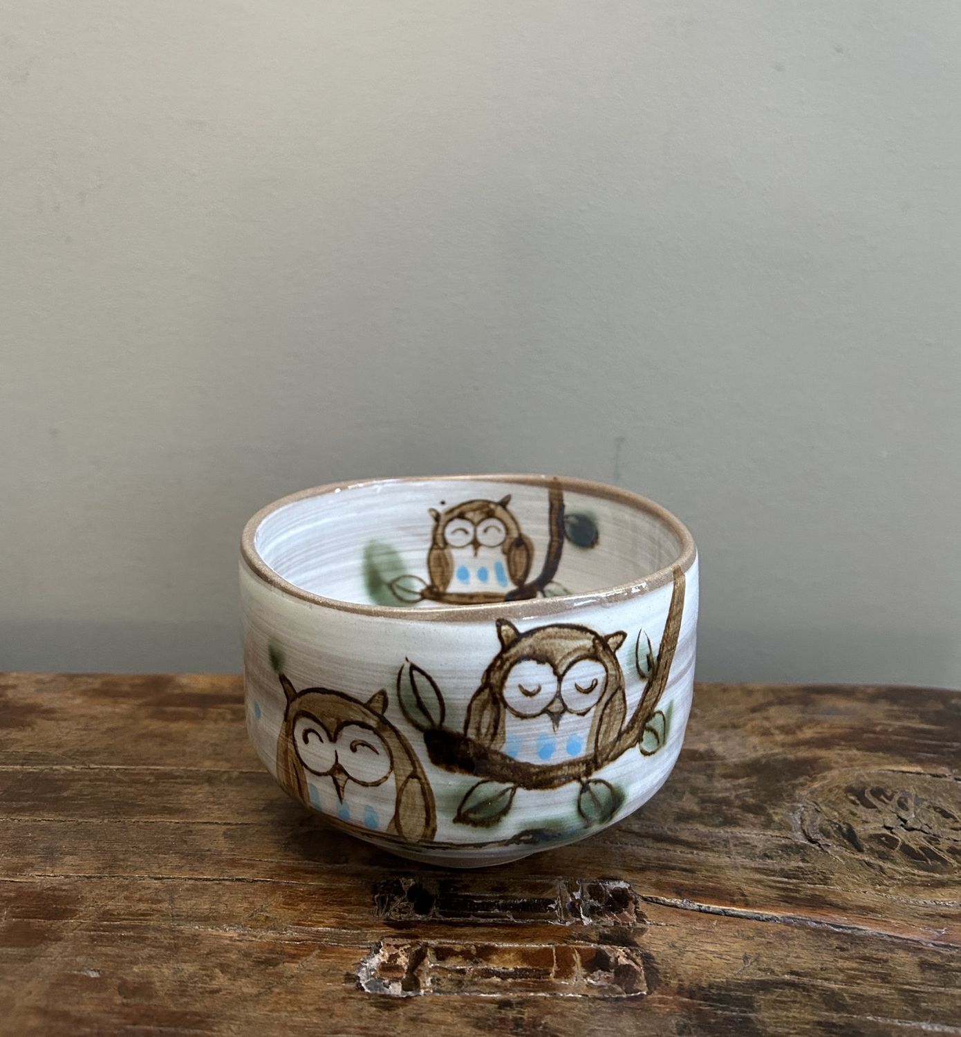 Happy Owls Matcha Bowl