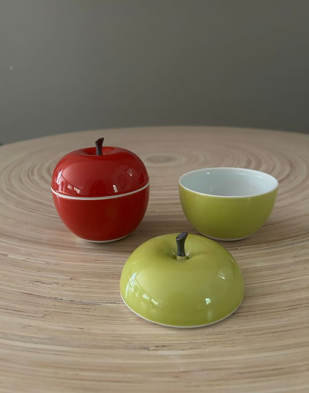 Hasami Ware Apple Lidded Bowl