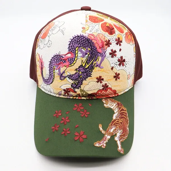 Cap - Purple Dragon &amp; Tiger