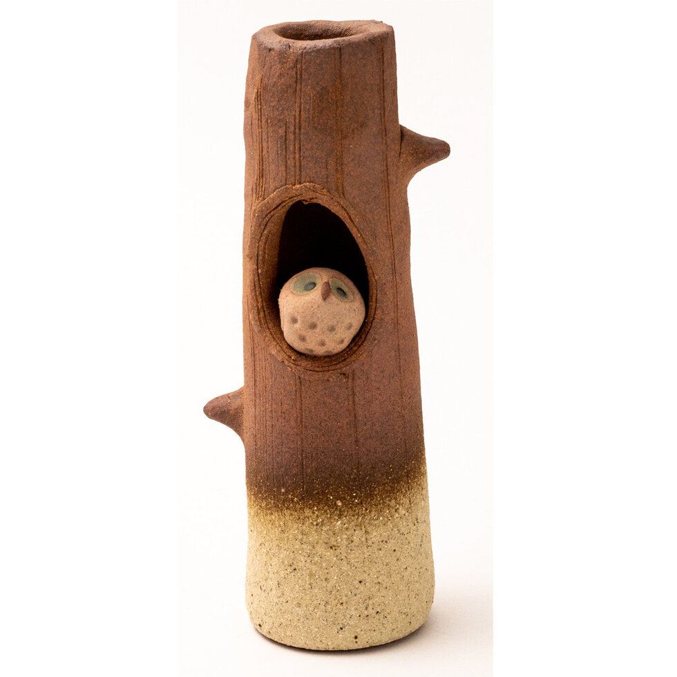 Shigaraki Ware Vase - Owl