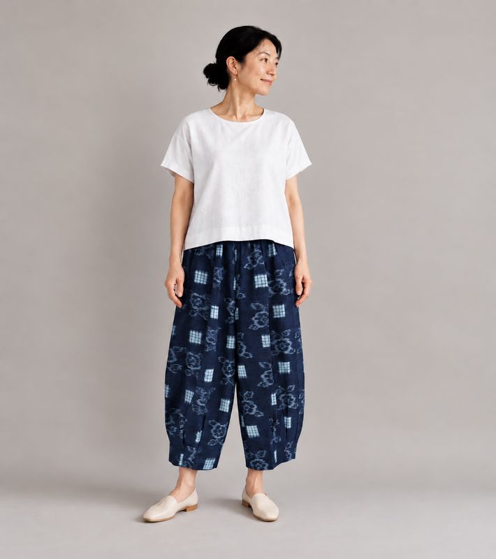 Vintage Silk Soft Balloon Pants – Indigo