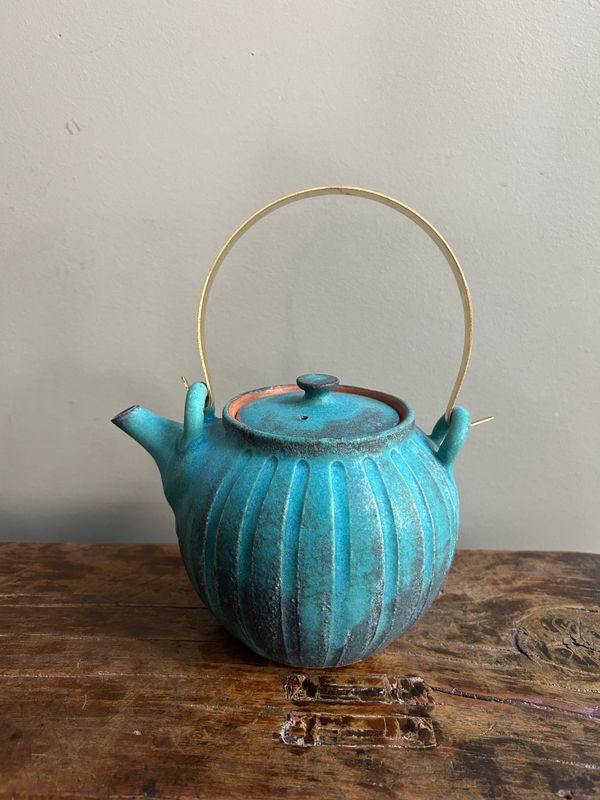 Turquoise Teapot - Mashiko Ware