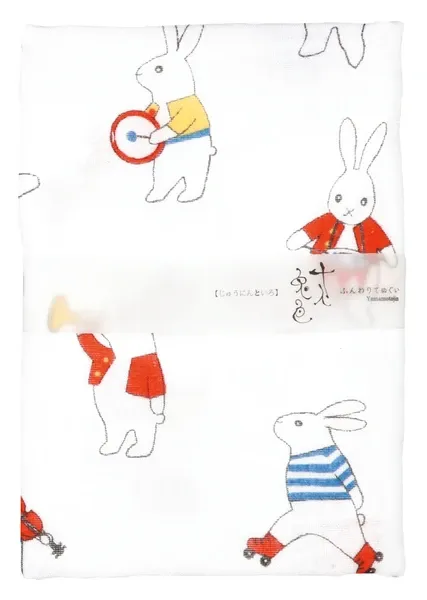 Double gauze hand towel - Rabbit Parade