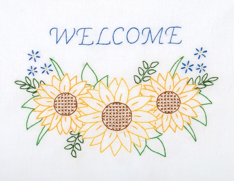 11x14 Sampler Welcome Sunflowers