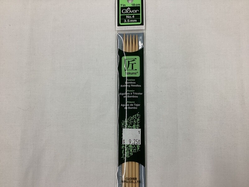 Clover #3015/4 us size 4/7 inches bamboo knitting needles