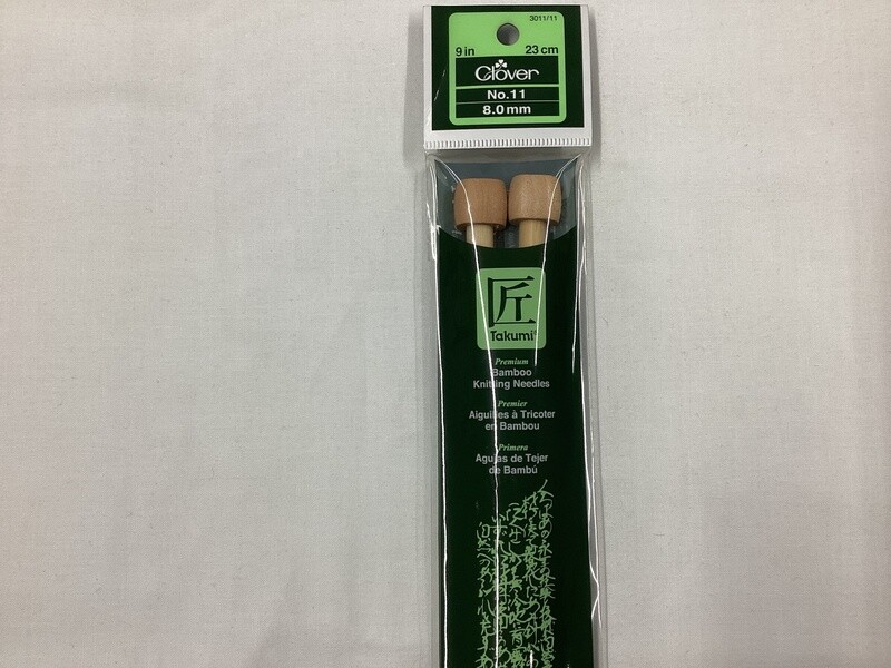 Clover #3011/11 US size 11/9 inch Bamboo Knitting Needles 1