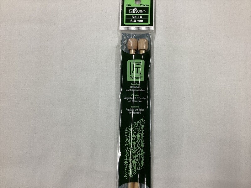 Clover #3011/10. US size 10/9 inch Bamboo Knitting Needles