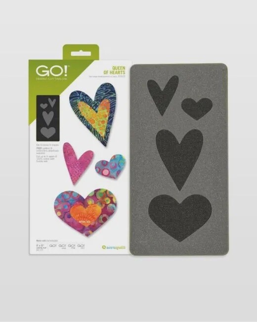 GO! Fabric Cutting Dies-Queen Of Hearts Sizes #55325