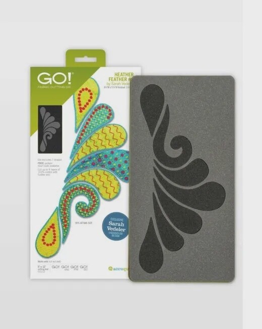 GO! Fabric Cutting Dies-Heather Feather #1 By Sarah Vedeler #55087