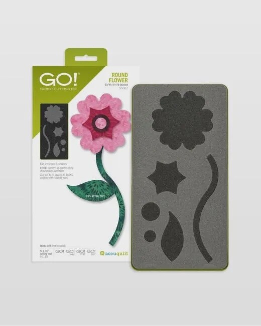 GO! Fabric Cutting Dies-Round Flower #55007