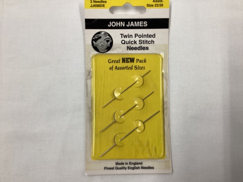 John James Size 22/26 Twin Pointed Quick Stitch Needles