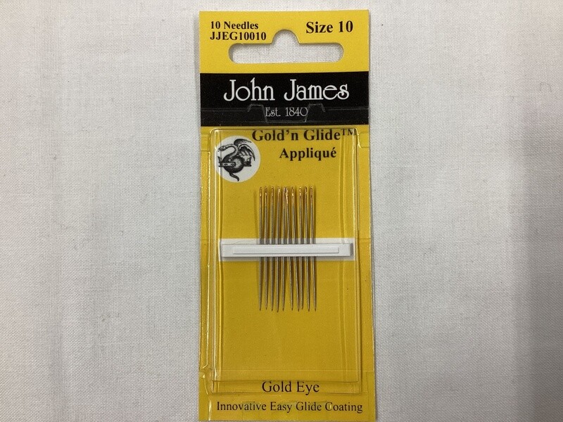 John James #JJEG10010 Size 10 Appliqué Needles