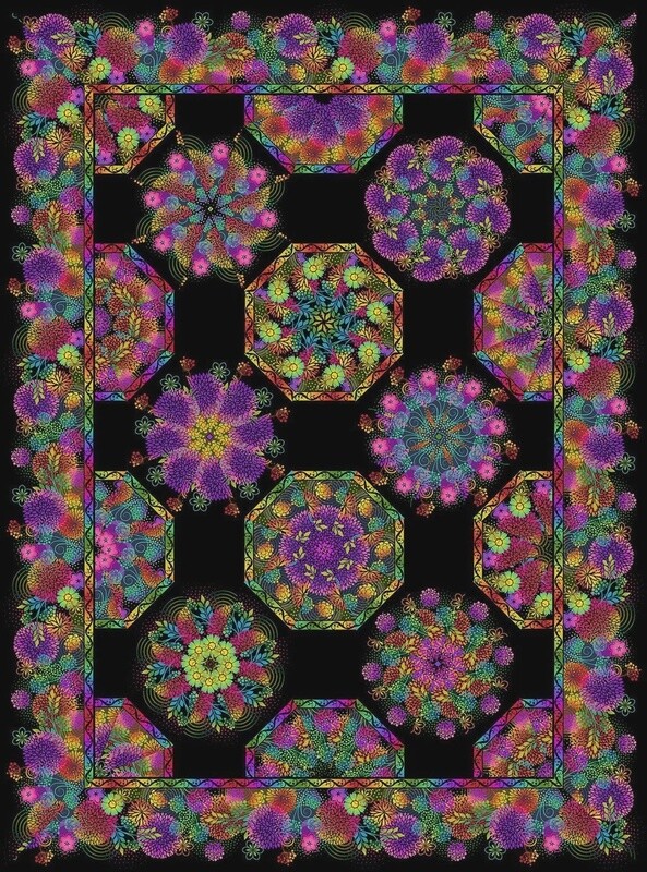Unusual Garden II Kaleidoscope Quilt Kit