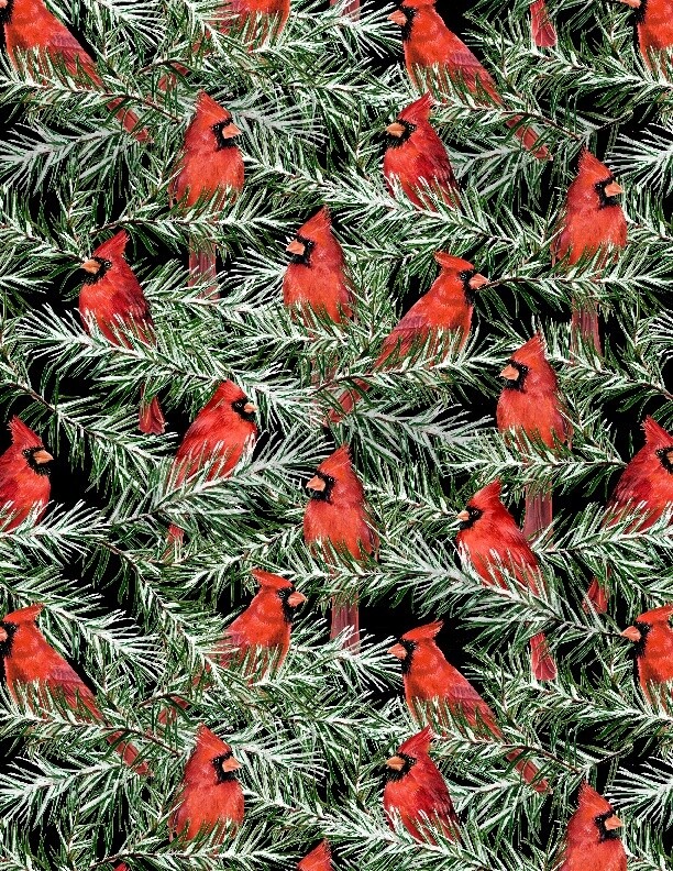 Country Cardinals (Coordinating Fabric All over Cardinal)