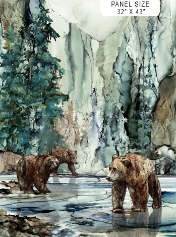 Northern Peaks 32" Bears Panel