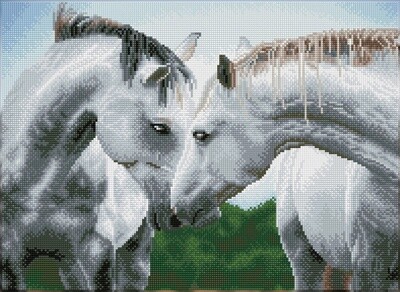 Sweet Talk Horses Diamond Art Kit 14.96"X20.47"