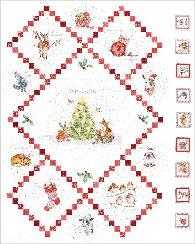 Warm Wishes Panel By Maywood Studio-snug As A Pug-jingle Belle-all Wrapped Up