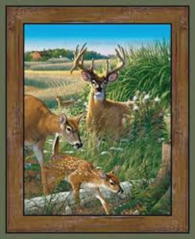 Springs WW Feast in Wood Deer Panel RN-124655-21169