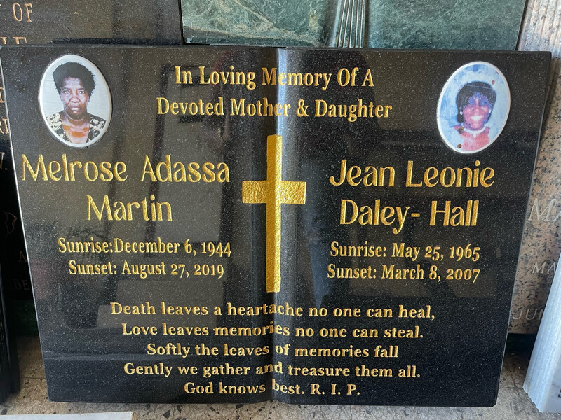 24x18 Granite Bible With (2)4x3 Photo