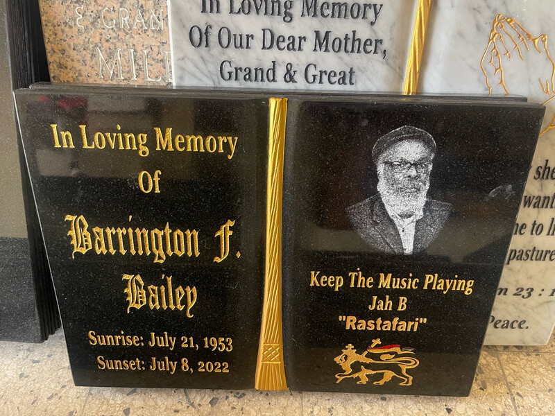 16x12 Granite Bible With Lasor Photo