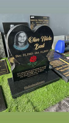 24”x19” Heart Shaped Standing Stone With Laser Photo