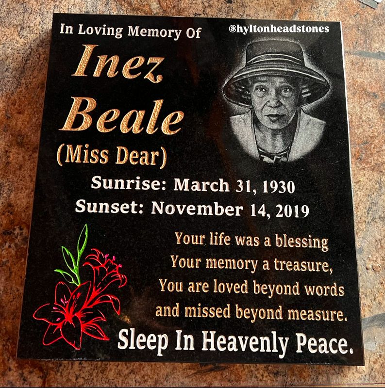 18x16 Granite Plaque With Laser Photo