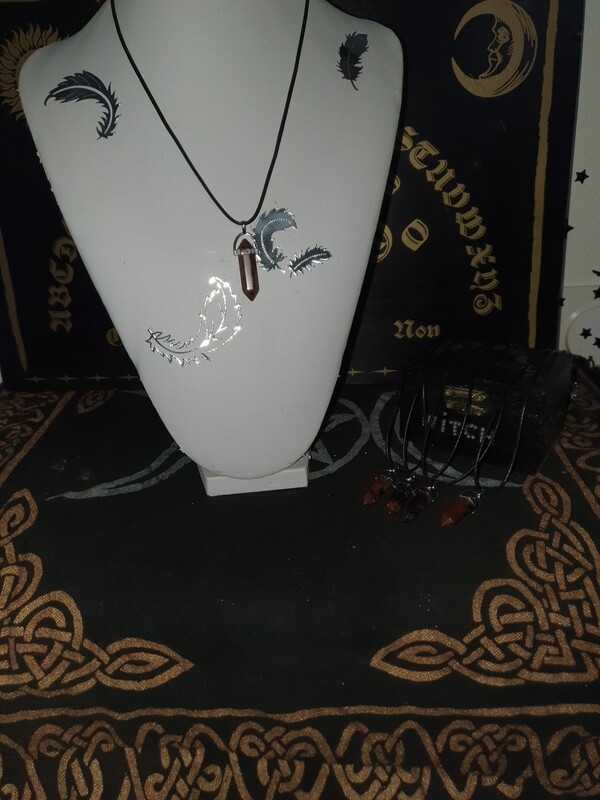 pendentif obsidienne acajou
