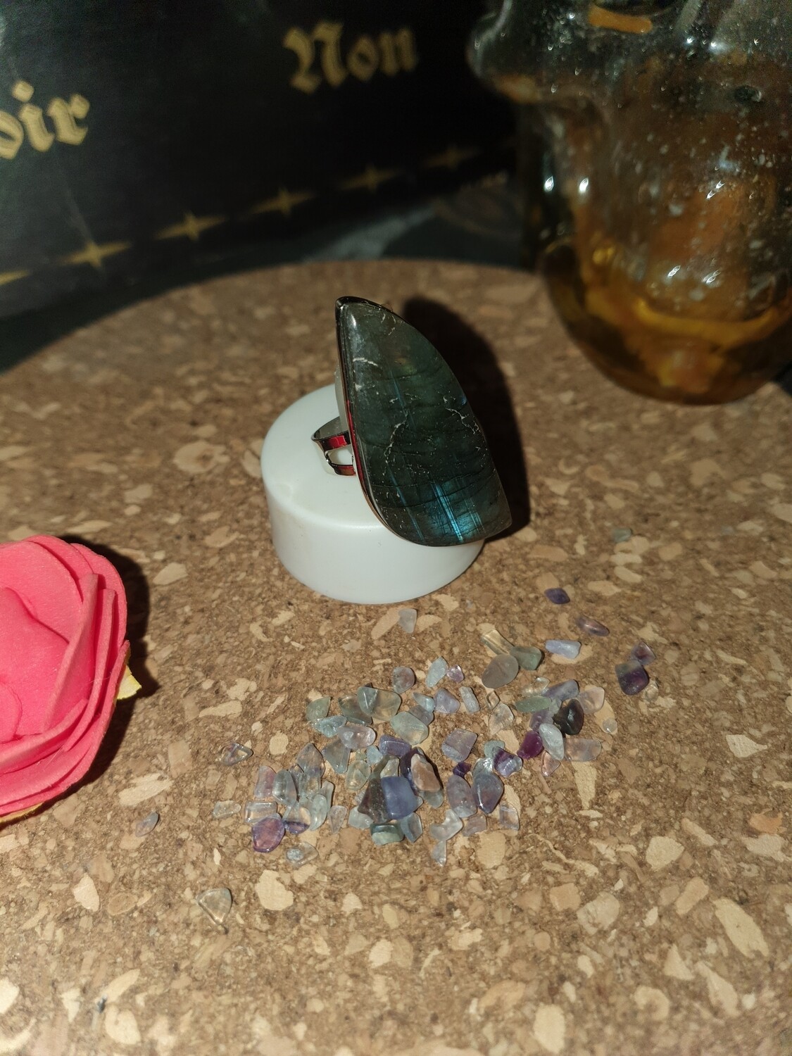 Bague en labradorite (reglable)