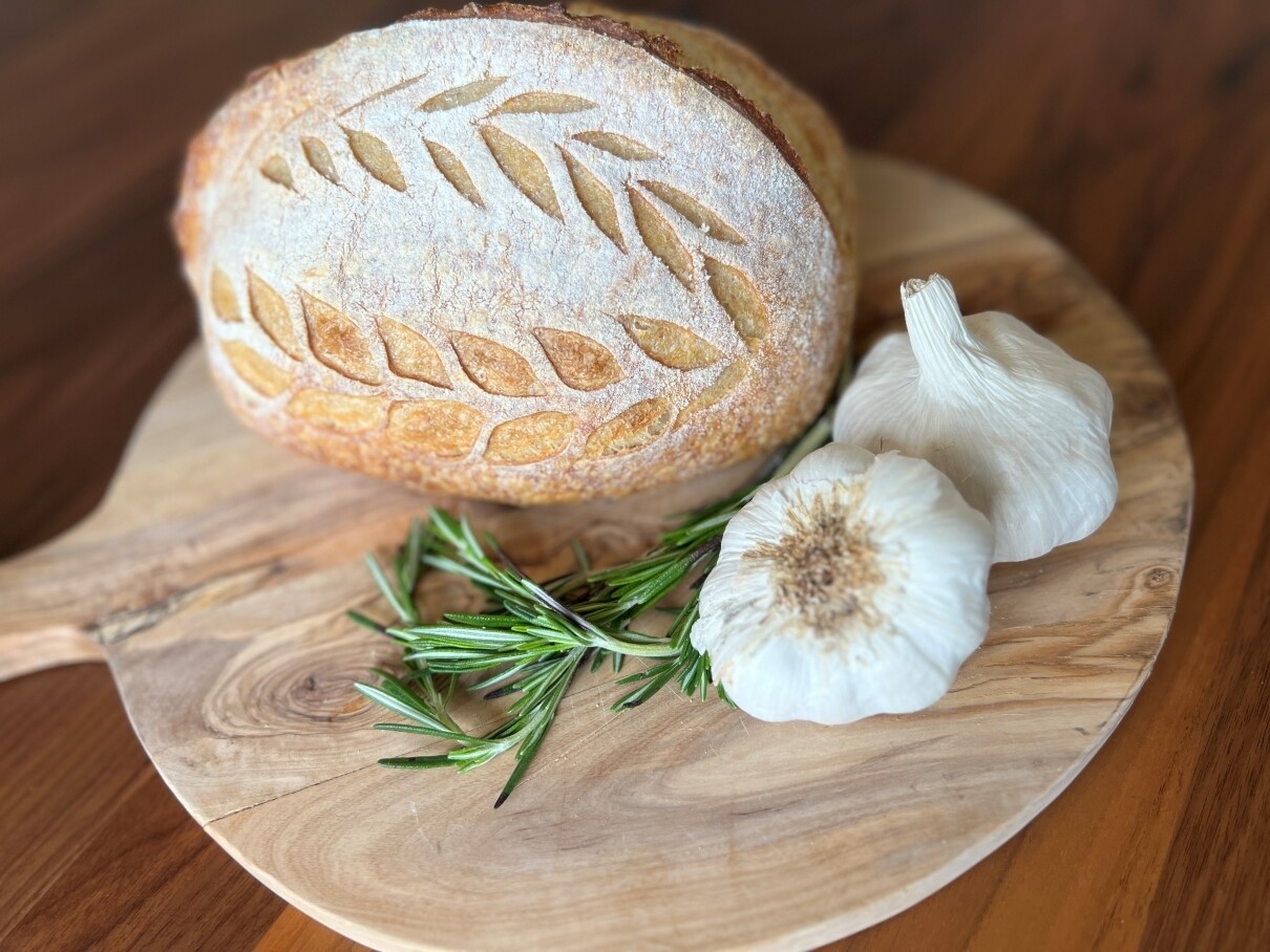Rosemary &amp; Garlic Sourdough Loaf