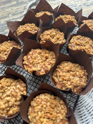 Sourdough Banana Nut Muffins With Oat Crumble