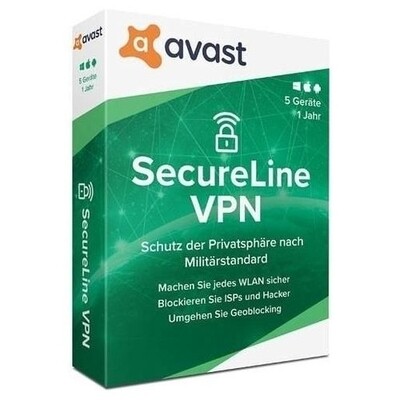 Avast SecureLine VPN 5 Dispositivi 1 Anno