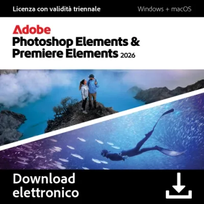 Adobe Photoshop Elements 2026 + Premiere Elements 2026 3 Anni 
