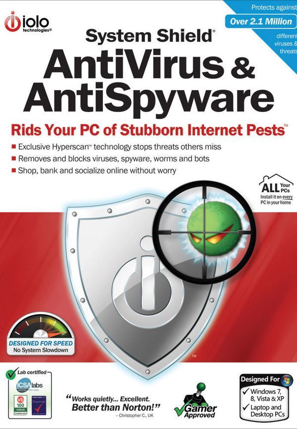 iolo System Shield AntiVirus and AntiSpyware
