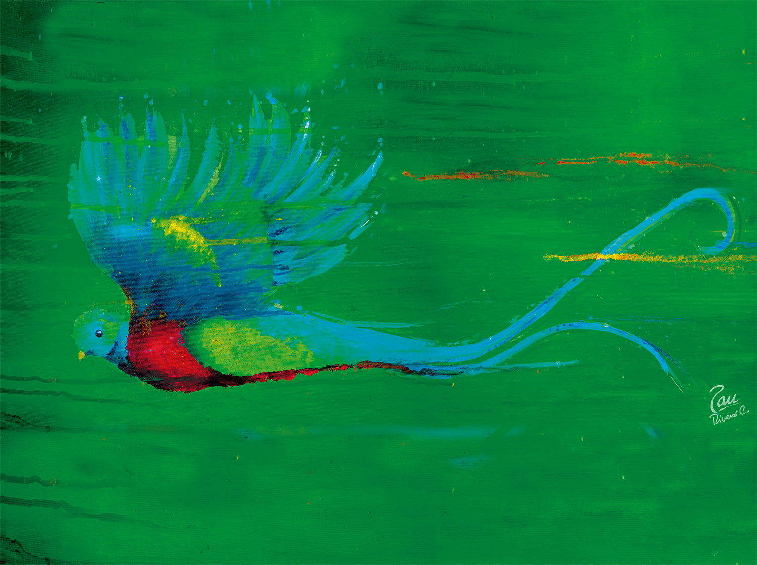 Quetzal freedom - 12 x 16"