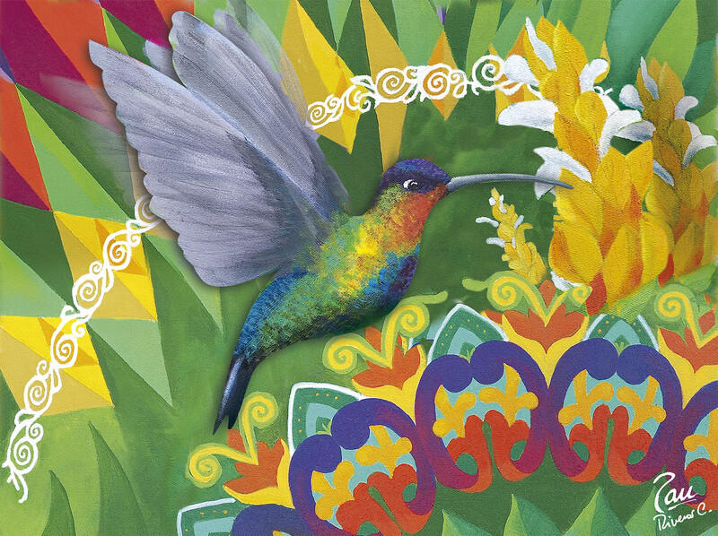 Sarchinean Hummingbird - 12 x 16&quot;
