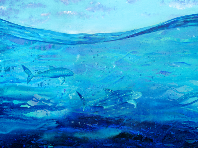 Whales of hope - 12 x 16&quot;