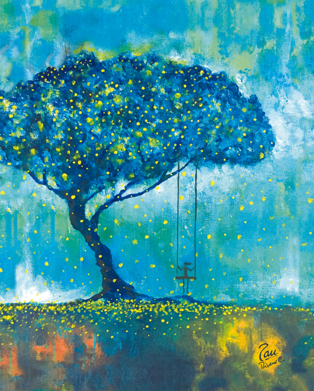 Swinger tree - Costa  Rica Art 16 x 20&quot;