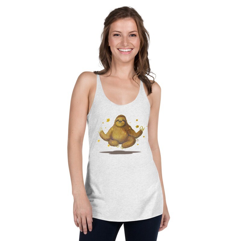 Floating Yoga Sloth - Racerback Tank