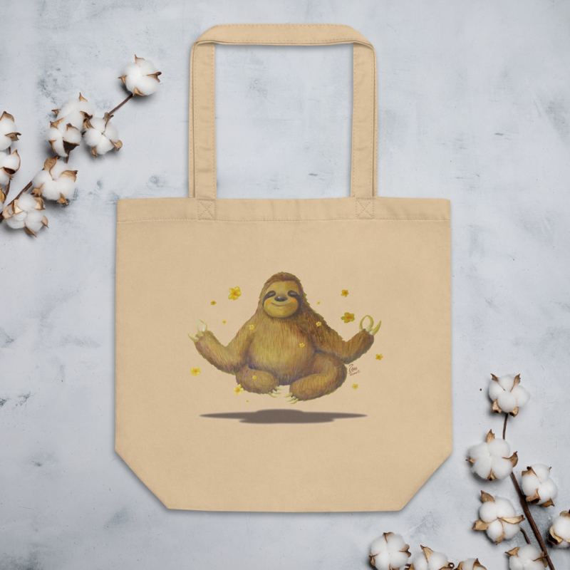 Floating Yoga Sloth - Eco Bag