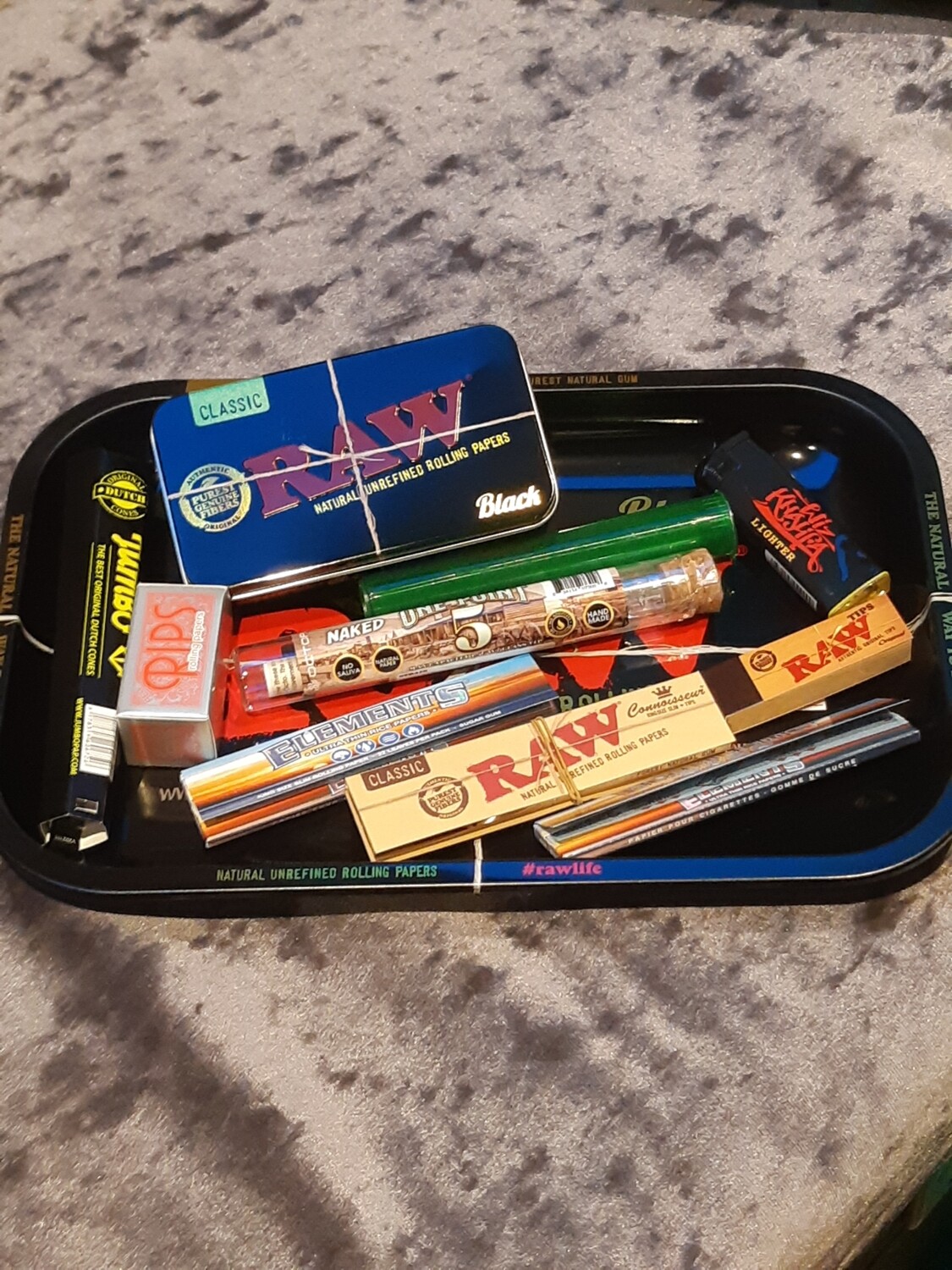 raw rolling tray set