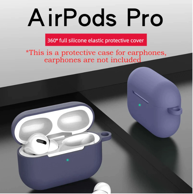 For AirPods Pro Protective Case Silicone New Solid Color Apple Bluetooth Headset Soft Case Protective Cover