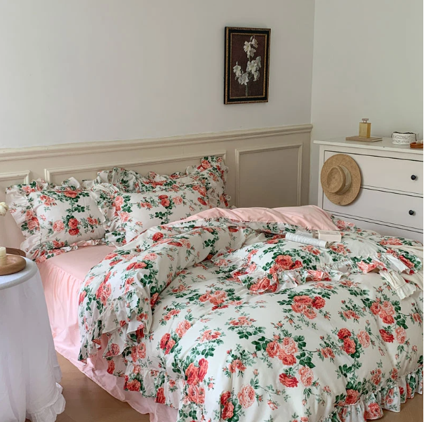 Vintage French Floral Bedding Set