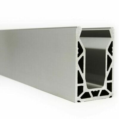 KT-Base Fixed 3 Metre Length of Channel - Satin Anodised Aluminium