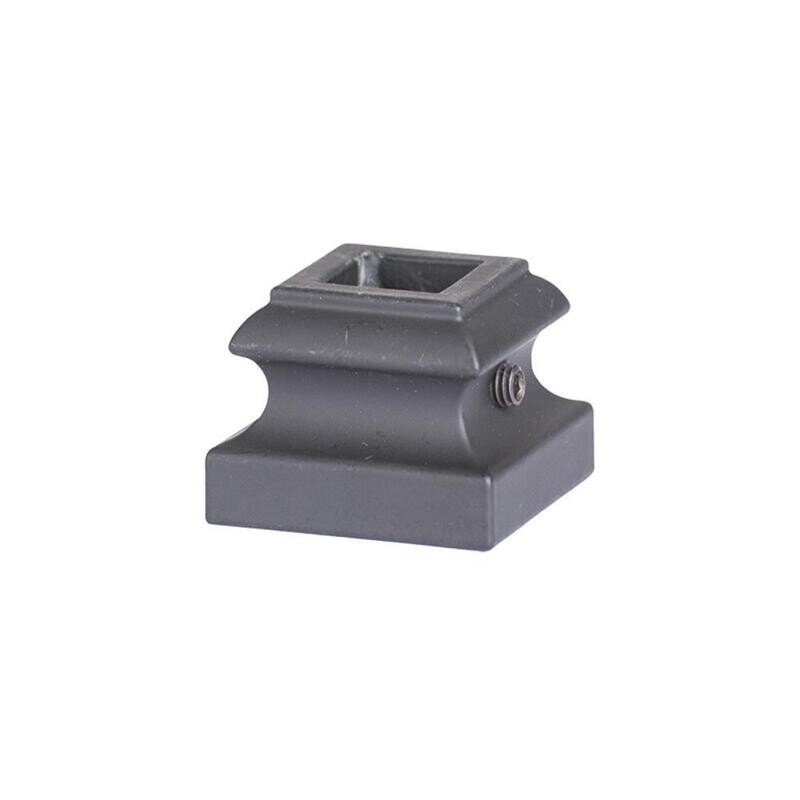 HF-16.3.19-STB Satin Black Decorative Flat Collar for 12mm Square Spindles