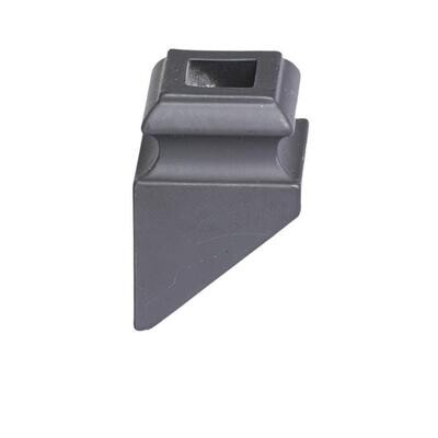 HF-16.3.2-STB Satin Black Decorative Angled Collar for 12mm Square Spindles