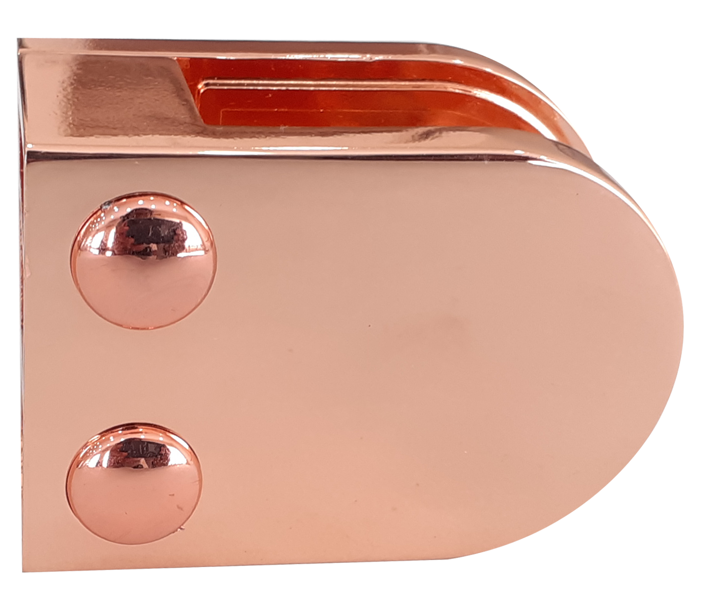 Rose Gold Glass Clamp for 10mm Glass - Flat Backed
