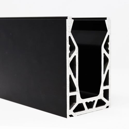 KT-Base Fixed 3 Metre Length of Channel - Black