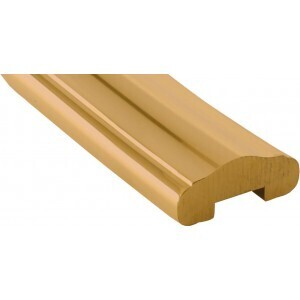 MCL60 3 Metre Length of Unpolished Brass Handrail