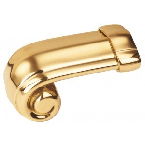 DRL50 Polished Brass Scroll End for MCL50 Profile